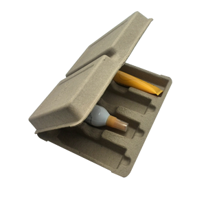 Pulp molded recyclable paper biodegradable cosmetic packing box