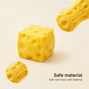 ของเล่นบีบคลายเครียดรูปชีสขนาดใหญ่ ของเล่นบีบชีสแบบนุ่ม - Product Image 6