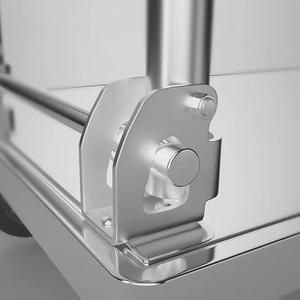 Chariot en acier inoxydable 201 chariot pliant et de manutention chariot entrepôt tirant chariot à plat vente en gros - Product Image 4