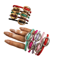 Bracciali con ciondolo a naso di maiale di design, con zirconi, per feste cristiane, placcati oro 18k e argento, personalizzabili, con cordino colorato in corda pura
