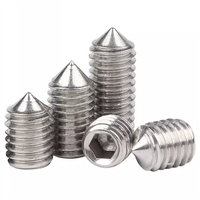 Vis à tête hexagonale en acier inoxydable A2-70 Ss304, pointe conique, vis à tête hexagonale, vis à tête hexagonale, DIN914, M3 M4 M5 M6 M8 M10 M12