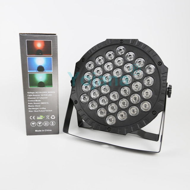 RGB DMX512 36 LED Par Stage Lighting Sound Activated Remote Control for DJ Disco Bar Party Stage Equipment System