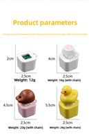 Porte-clés mignon en forme de patte de chat, canard qui couine, anti-stress, portable, en plastique, soulagement de l'anxiété, porte-clés personnalisé