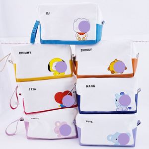 Sac bandoulière grande capacité pour maquillage et crayons, version Q mignonne Bangtan Boys, cadeau promotionnel pour concert Kpop - Product Image 1