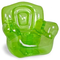 Chaise ballon gonflable portable en PVC durable, motif singe de dessin animé, pour enfants, étanche, avec pompe à air électrique alimentée par prise, pour extérieur, multicolore