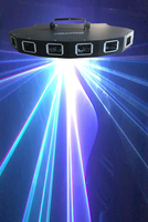 Secteur de l'éclairage de scène Lampe laser à ligne de balayage polychrome à six têtes Barre lumineuse laser à six yeux Équipement DJ pour boîte de nuit