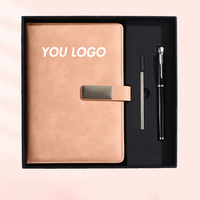 Usine PU Cuir A5 Reliure à coudre Isolée sous vide Entreprise Executive Custom Made Gravé Business Gift Set