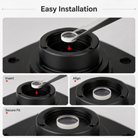 Lentille de focalisation optique 8mm F50 PMMA 1064nm, module de lentille de protection laser, accessoire d'outil d'instrument de précision, installation neuve