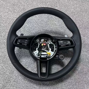 Volant en cuir intégral pour Porsche Panamera Macan Cayenne 911 711 <span class=keywords><strong>GT3</strong></span> <span class=keywords><strong>996</strong></span> 997 997.1 997.2 991 991.1 991.2 992 - Product Image 1