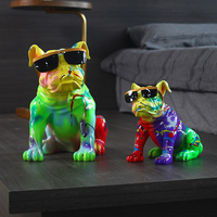 Sculpture de chien de luxe en résine, artisanat personnalisé, transfert thermique, ornement fait main, fournitures de bureau, cadeau, décoration intérieure, vente en gros d'usine