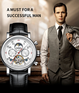 Montre pour homme tendance <span class=keywords><strong>2023</strong></span>, montres mécaniques J082, cuir <span class=keywords><strong>de</strong></span> luxe, livraison rapide, logo personnalisé - Product Image 5