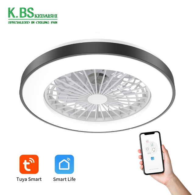 Modern Design Mute RGB 20 Inch Electric Low Profile Remote Control Smart App Control Bldc Modern Led Ceiling Fan With Light