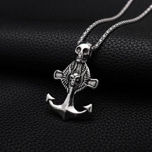 2025 yeni yaratıcı Punk Retro kafatası uzun zincir kolye çinko alaşım erkekler Hip Hop kolye - Product Image 5