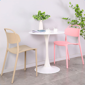 Muebles modernos para comedor Silla de plástico Restaurante barato Ocio Café Silla de plástico para comedor apilable - Product Image 3
