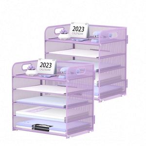 Metal 5 Tier Paper <b>Organizer</b> Paper Tray Holder for Desk,Letter Size <b>File</b> Holder/Sorter <b>File</b> Folders Shelf <b>Organizer</b> for Office - Product Image 2