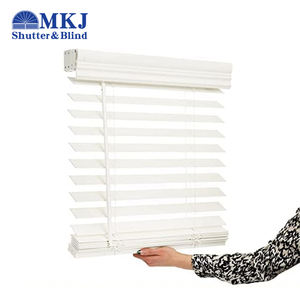 Persianas Modernas de Imitación Madera Inalámbricas para el Hogar, Seguras para Niños, Blancas, de PVC de 50 mm, Tipo Veneciana - Product Image 2