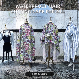 Capa de Peluquería Impermeable y Cómoda de Poliéster para Niños y Adultos, Delantal para Cortar el Cabello - Product Image 2