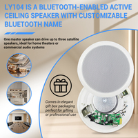 Haut-parleur de plafond BT avec couvercle arrière pour système de sonorisation de cinéma maison, musique d'ambiance pour téléphone portable - 2.0 canaux 5-10W, compatible APP, quatre voies