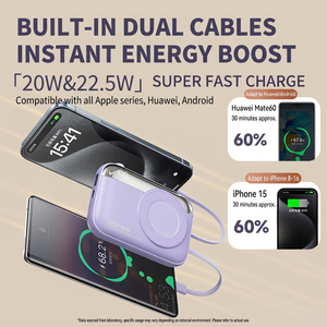 พาวเวอร์แบงค์ 10000mAh 15W ที่ชาร์จไร้สายพร้อมช่องเสียบ Type-C แบตเตอรี่ลิเธียมโพลิเมอร์ ช่องเสียบอเนกประสงค์ - Product Image 3