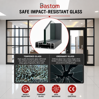 Cloison modulaire en aluminium 4-en-1 de 108 mm à simple vitrage pour centres de formation, centres commerciaux modernes et bureaux