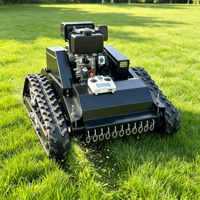Tondeuse robot compacte 550 mm à lame rotative, diesel 4 temps, télécommandée, sur chenilles, homologuée CE, pour vignobles, vergers et fermes