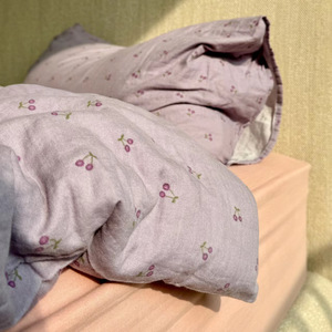 Ensemble de couette style crème, double couche de gaze, respirant, en laine, résistant à l'eau, 300 fils/cm² - Product Image 4