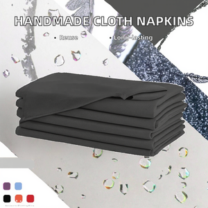 Serviettes en tissu en gros 16x16 carrées faites à la main personnalisées résistantes aux plis lavables en machine modernes - Product Image 2