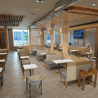 Table de salle à manger de luxe légère en marbre et roche Ensemble de table de restaurant occidental carré long avec bord en acier inoxydable sans couture pour salon de thé