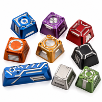 Claviers personnalisés en alliage d'aluminium 6061/6063 usinés CNC 5 axes, logo Hellcat Reaper Tiger Jump Man, anodisés, ergonomiques et incurvés