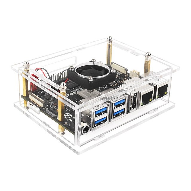 Visionfive 2 RISC-V Board Acrylic Case Transparent Shell Protection Box for StarFive JH7110 Processor with Integrated 3D GPU