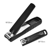 Coupe-ongles professionnel ABS anti-éclaboussures manucure pédicure Portable extérieur noir coupe-ongles