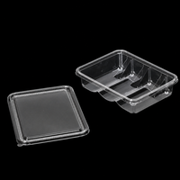 Boîte à pâtisserie transparente en PET avec couvercle, emballage pour gâteaux, desserts, boulangerie, vente en gros, qualité alimentaire personnalisée