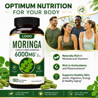 Kapsul Moringa Grosir Suplemen Herbal Superfood Label Pribadi Produsen OEM Distributor Pasokan Massal