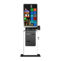 27" Android System Self Service Printing Kiosk Airport Hotel Self Checkout QR Scanner Cash Payment Kiosk Self Check in Kiosk