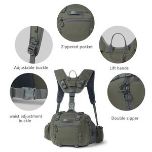 Sac banane personnalisé pour la pêche, la randonnée, le camping, la chasse, sacs de ceinture, sacs banane, sac lombaire de chasse - Product Image 4