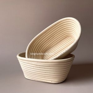 Panier de levage en rotin fait main pour pain au levain, panier de levage naturel avec doublure en tissu pour la cuisson - Product Image 2