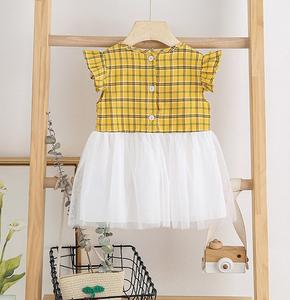 Nouvelle robe de princesse pour bébé fille, style élégant, de haute qualité, col rond, manches à pétales, robe tutu - Product Image 2