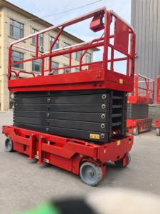 รถยกกรรไกรไฮดรอลิกไฟฟ้าแบบเคลื่อนที่ได้ พร้อมแท่นยกรถยนต์ สำหรับงานจัดตำแหน่ง ซ่อมบำรุง และขนย้ายในโรงงาน โกดัง และคลังสินค้า - Product Image 3