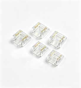 2-Pin Low Voltage PC Solderless Snap Connector for COB <b>LED</b> Strip Wire-to-Board Single End Connection Terminal Cable - Product Image 1