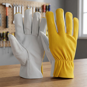 ถุงมือหนัง PU สีขาว JNA Group แบบมีสายรัดข้อมือยืดหยุ่น เนื้อสัมผัสเรียบ หนา 11 ออนซ์ ความยาว 10 นิ้ว สำหรับงานทั่วไป - Product Image 3