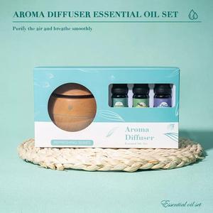 USB Mini Essential Oil <strong>Diffuser</strong> 10 Pack Aroma Oils Dark Wood Grain Finish Ultrasonic Atomization US Plug Household <strong>Use</strong> 130ML - Product Image 5