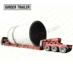 Heavy duty wind power generation low loader Windmill tower section dolly lifting lowboy trailer