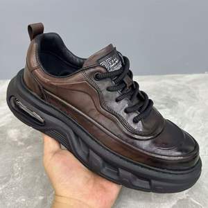 Zapatos Oxford de Punta Puntiaguda para Hombre, Estilo Británico, Formales de Negocios, de Cuero Genuino, Calzado Hecho a Mano con Bloques de Color - Product Image 5