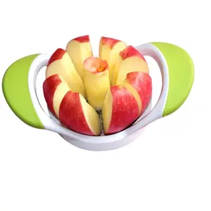 Utensílios de cozinha de plástico e aço inoxidável, cortador de fruta, apple cortador, descascador