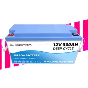 SUNBOND Lifepo4 12V 100Ah 200Ah 230Ah 280Ah 300Ah 460Ah 배터리 케이스 리튬 이온 12V Lifepo4 태양 에너지 저장 배터리 팩