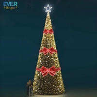 Commercial personnalisé 5m 6m 7m 10m 15m 20m 25m 30m 40m 50m Grand arbre de Noël géant extérieur avec lumière pour centre commercial Hôtel