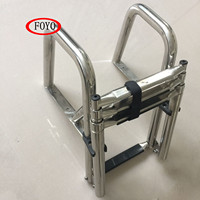 FOYO — accessoires de bateau buste télescopique, en acier inoxydable 304, échelle à 4 marches pour Kayak