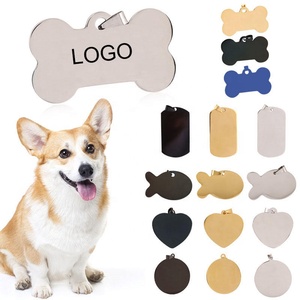 Meetee Étiquette de logo vierge en acier inoxydable LCH-172 pour bagages Pendentif de collier gravé personnalisé pour animaux de compagnie - Product Image 1