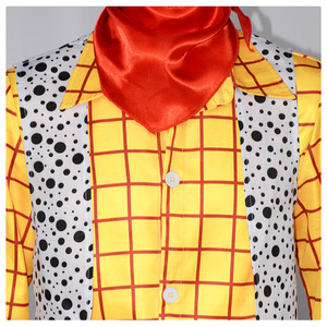 Costume d'animation Disney Woody de pointe pour adultes unisexe, tenue de cosplay pour fête, en polyester, avec chapeau, écharpe, gilet, haut, pantalon et robe - Product Image 4