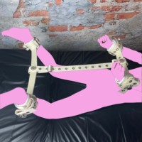 HM médical lit retenue poignet Bondage verrouillage cheville poignets tissu menottes corps restrictif BDSM Position sexuelle Hogtie